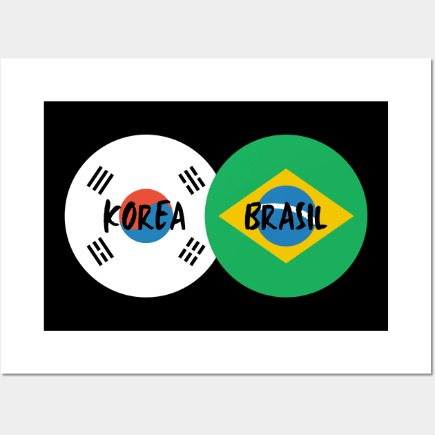 Korean Brazilian - Korea, Brasil Wall Art by The Korean Rage